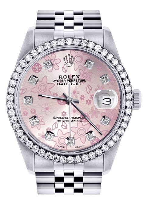 pink flower rolex|rolex pink face.